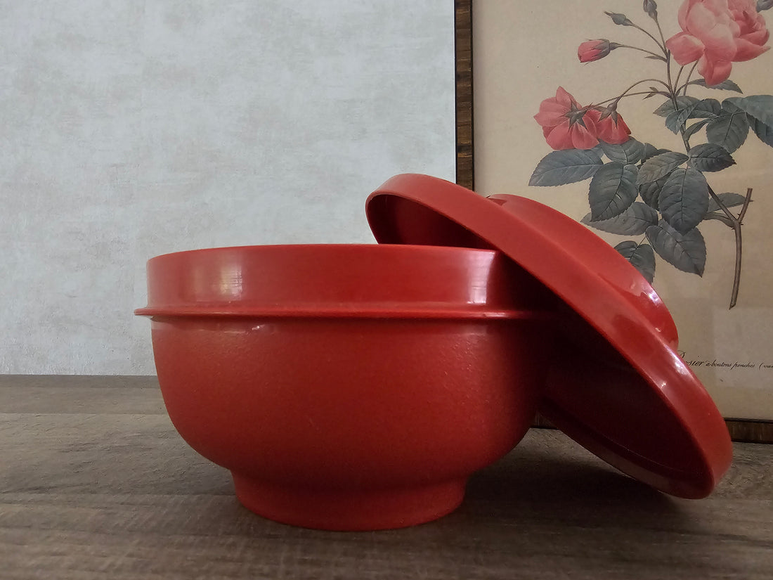 Tupperware oriental bowl roestbruin