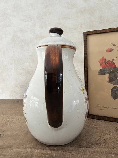 Vintage Wildflower koffiepot met blauwe bloemen