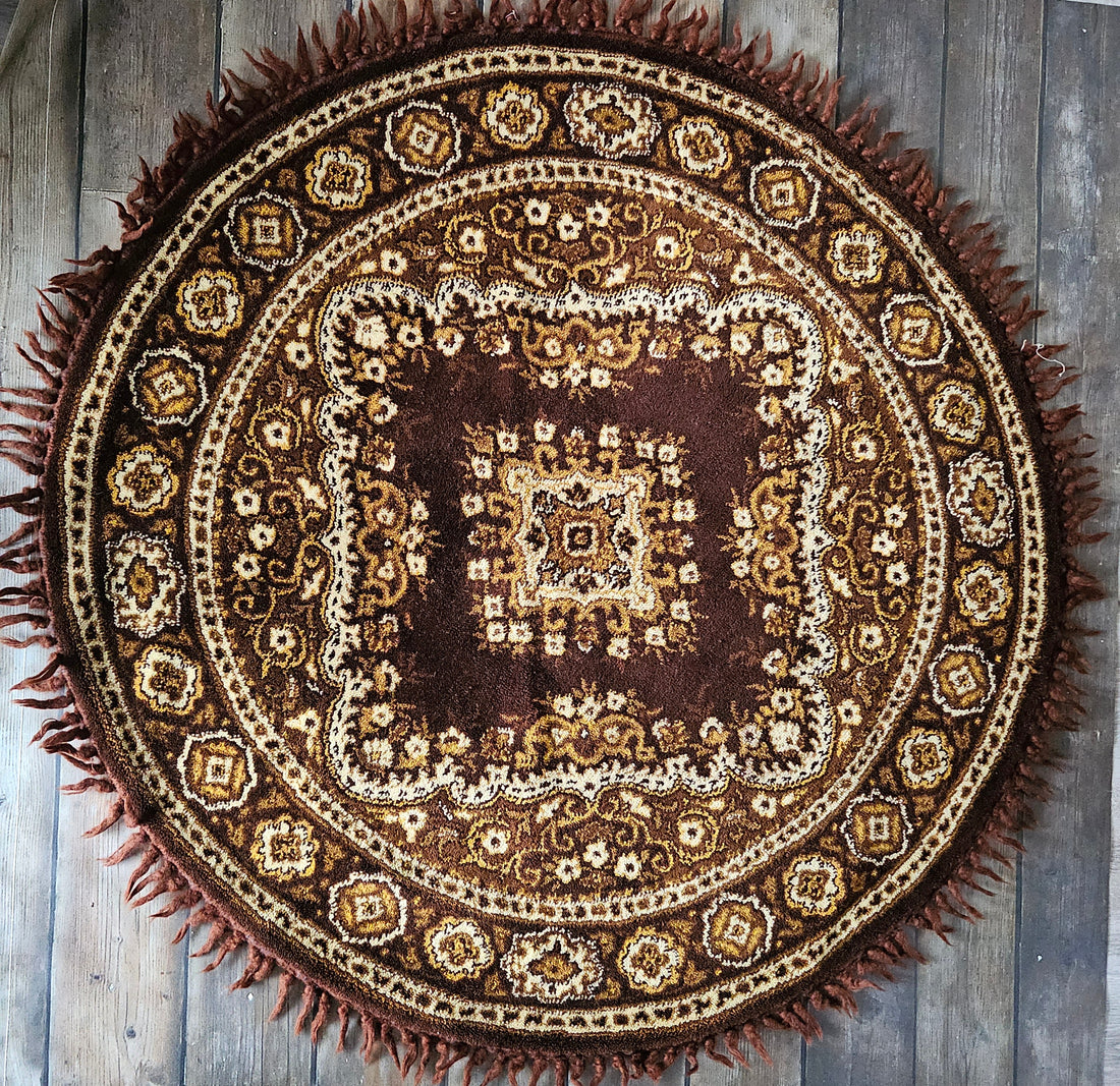 Vintage rond kleed / tafelkleed 140 cm