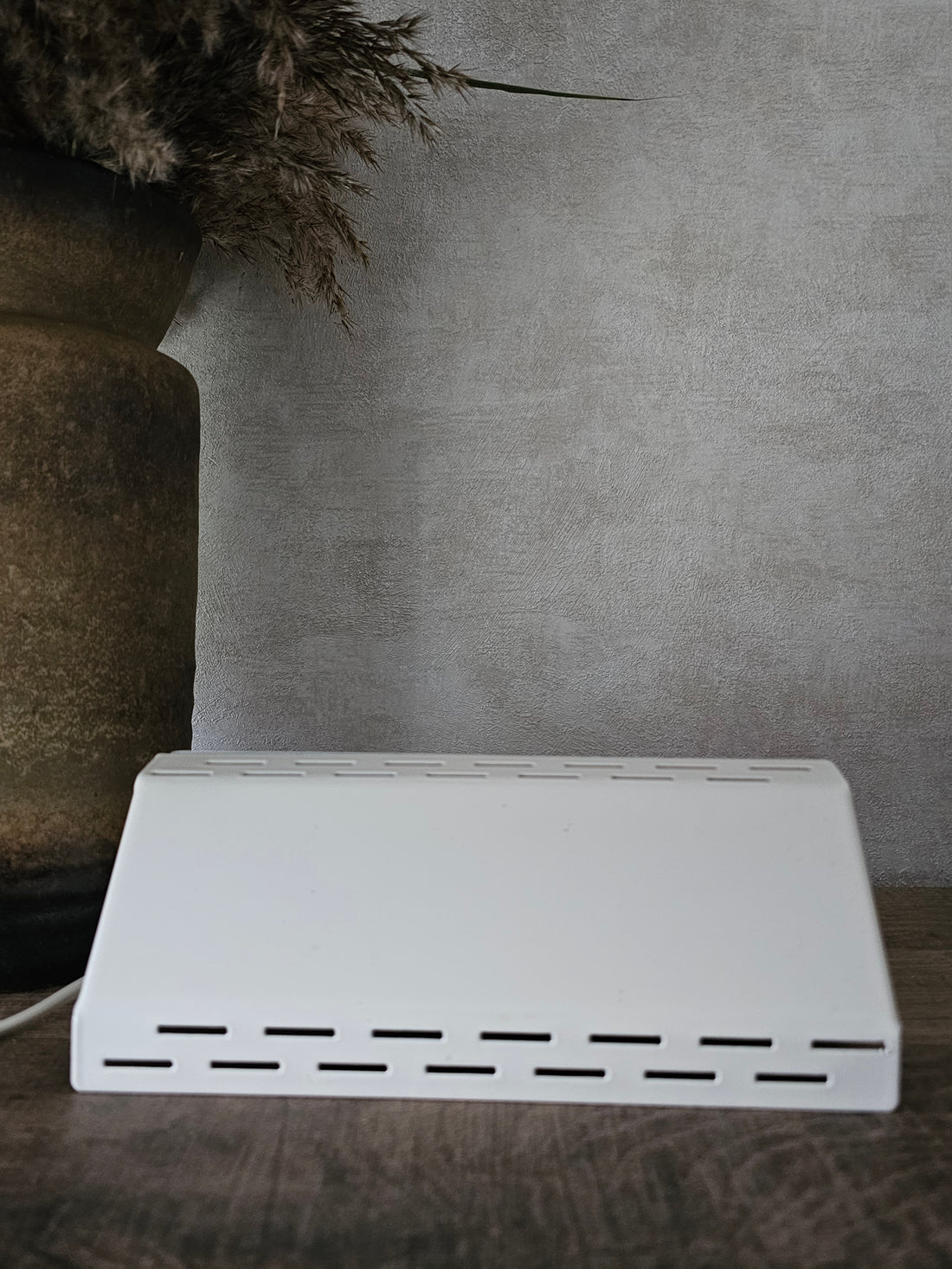 Vintage wit metalen bedlampje