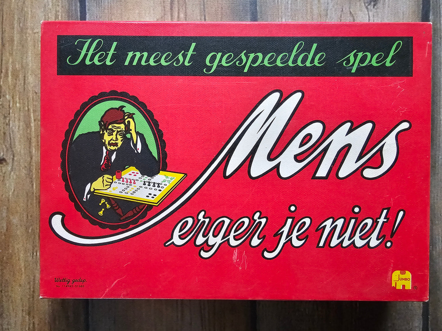 Jumbo Mens erger je niet houten pionnen – Het is Vintastisch