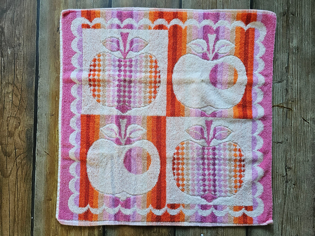 Vintage katoenen keuken handdoek &