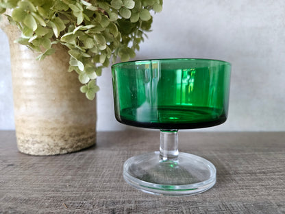 Vintage Luminarc champagne glas groen