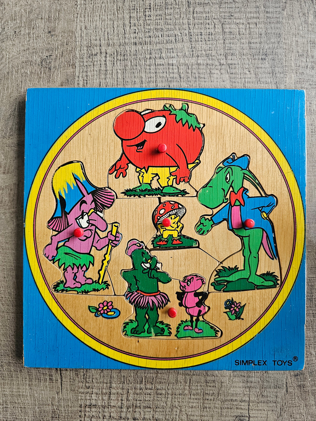 Simplex vierkante houten puzzel