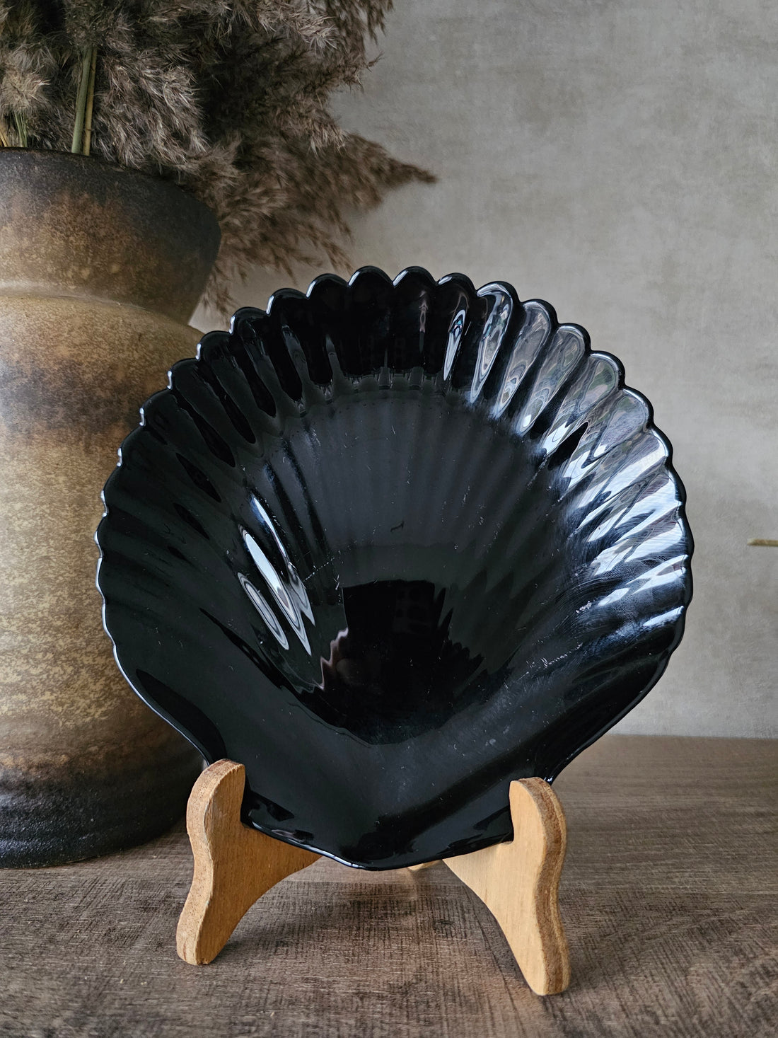 Arcoroc zwart schelp bord 20 cm