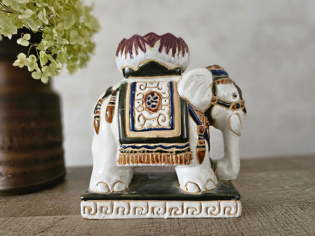 Vintage keramiek beeld olifant (asbak)