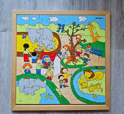 Educo houten puzzel dierentuin