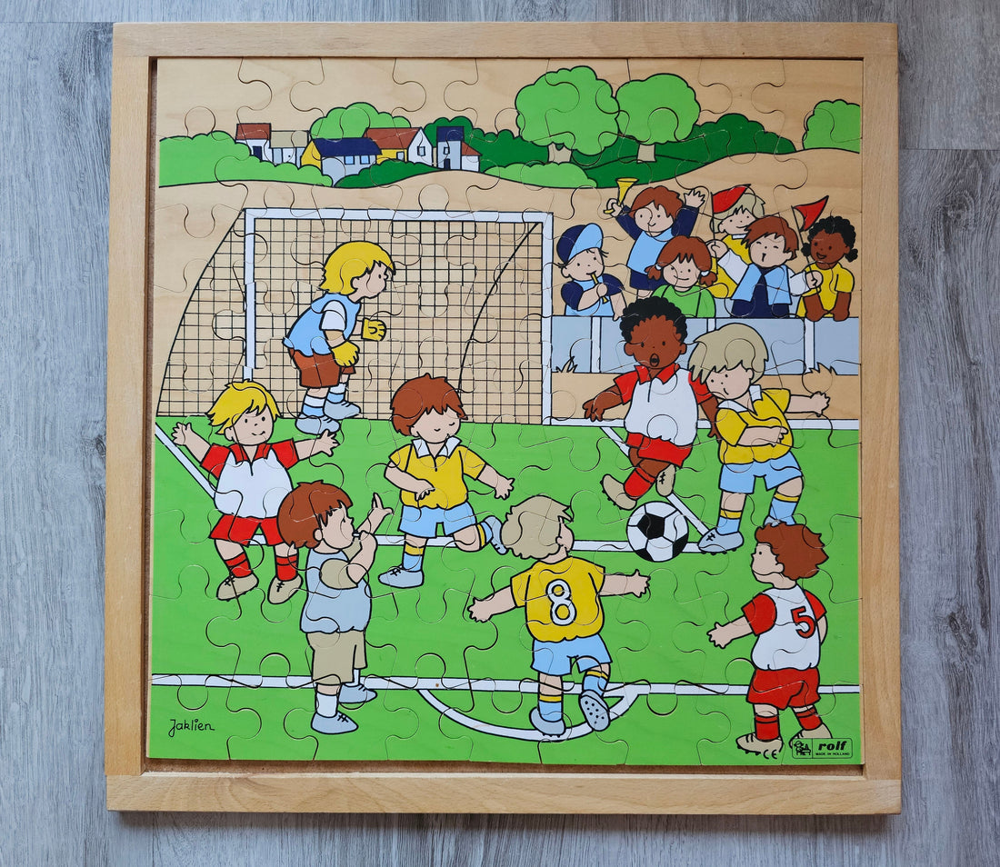Houten puzzel Jaklien voetbal