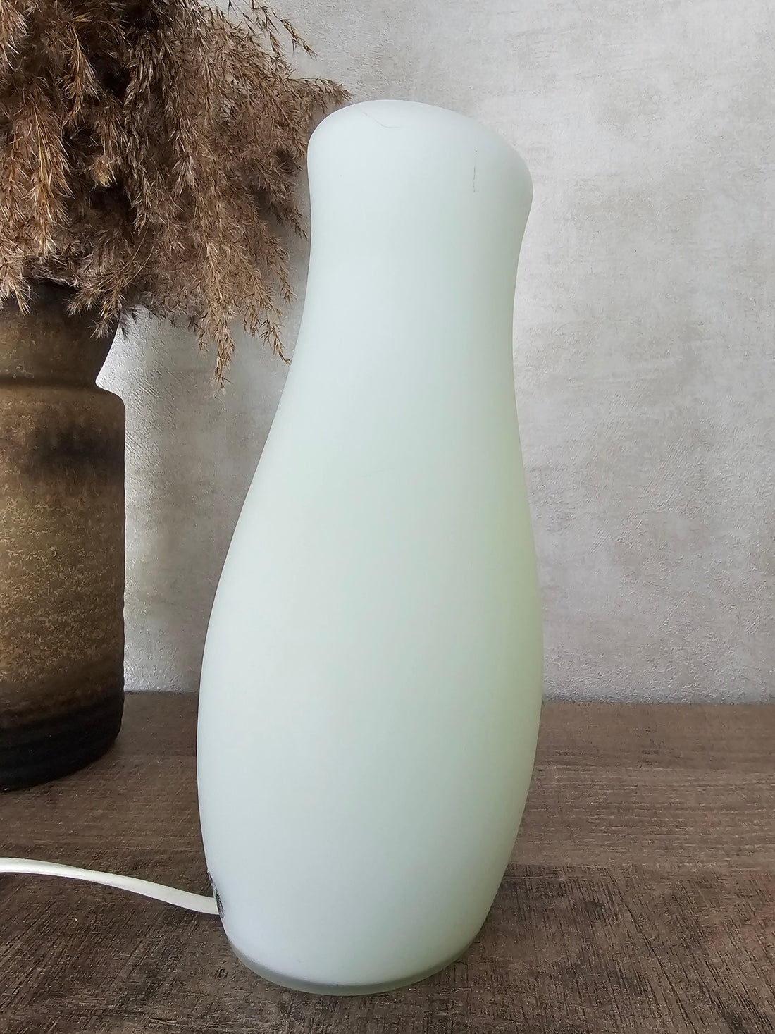 Ikea Mylonit glazen lamp wit / groen