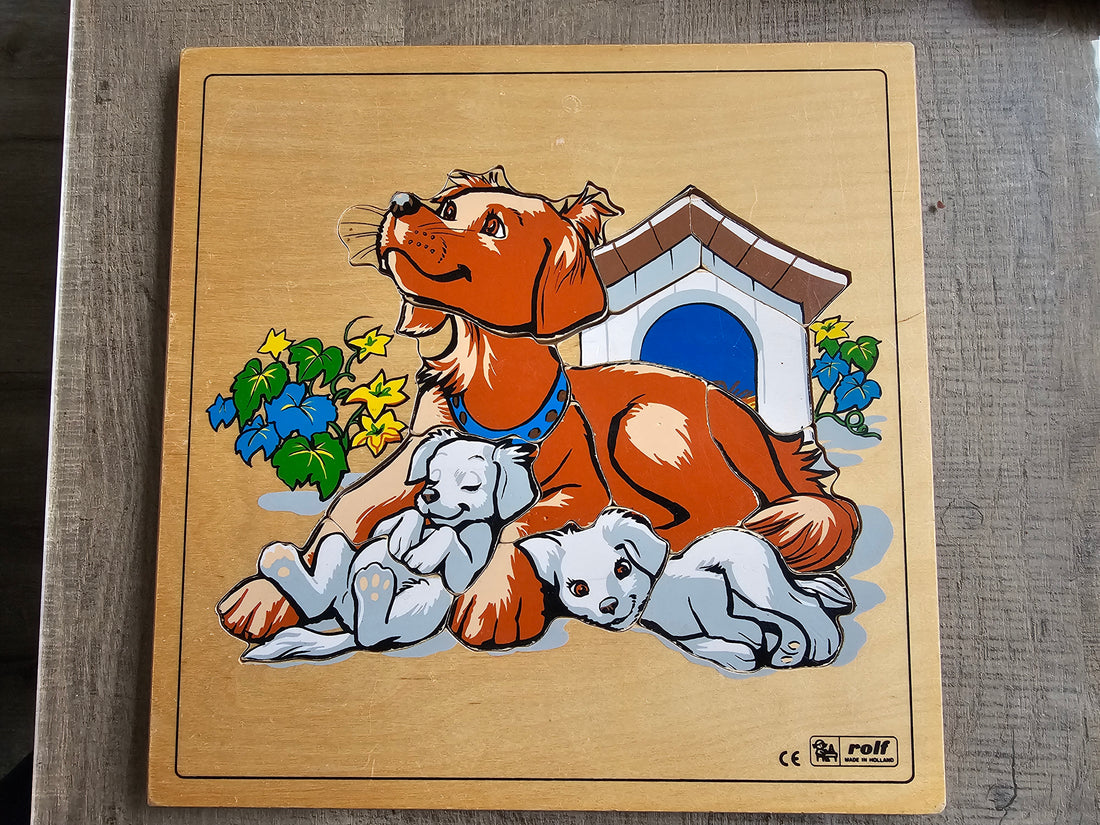 Rolf houten puzzel honden bij het hok