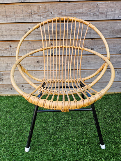 Vintage Rohe rotan stoel