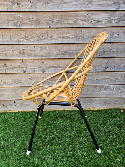 Vintage Rohe rotan stoel