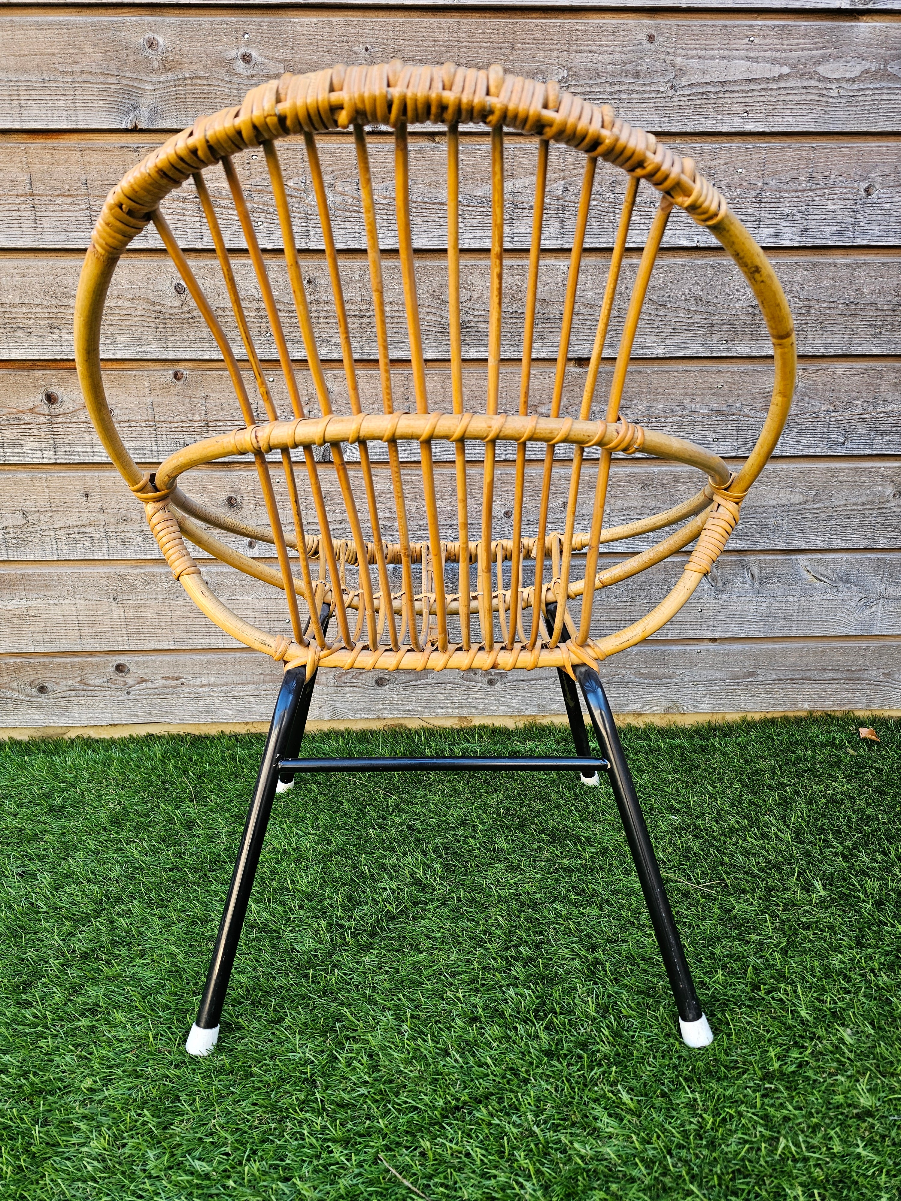 Vintage Rohe rotan stoel