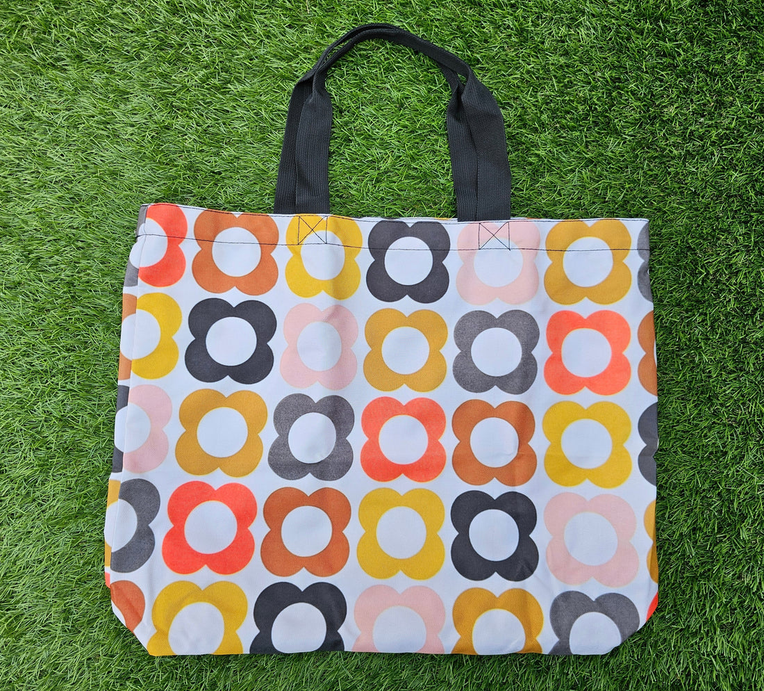 Retro shopper tas bloemen