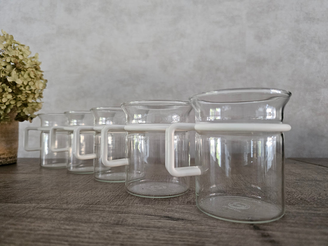 Bodum Denmark bistro koffie theeglazen witte houder