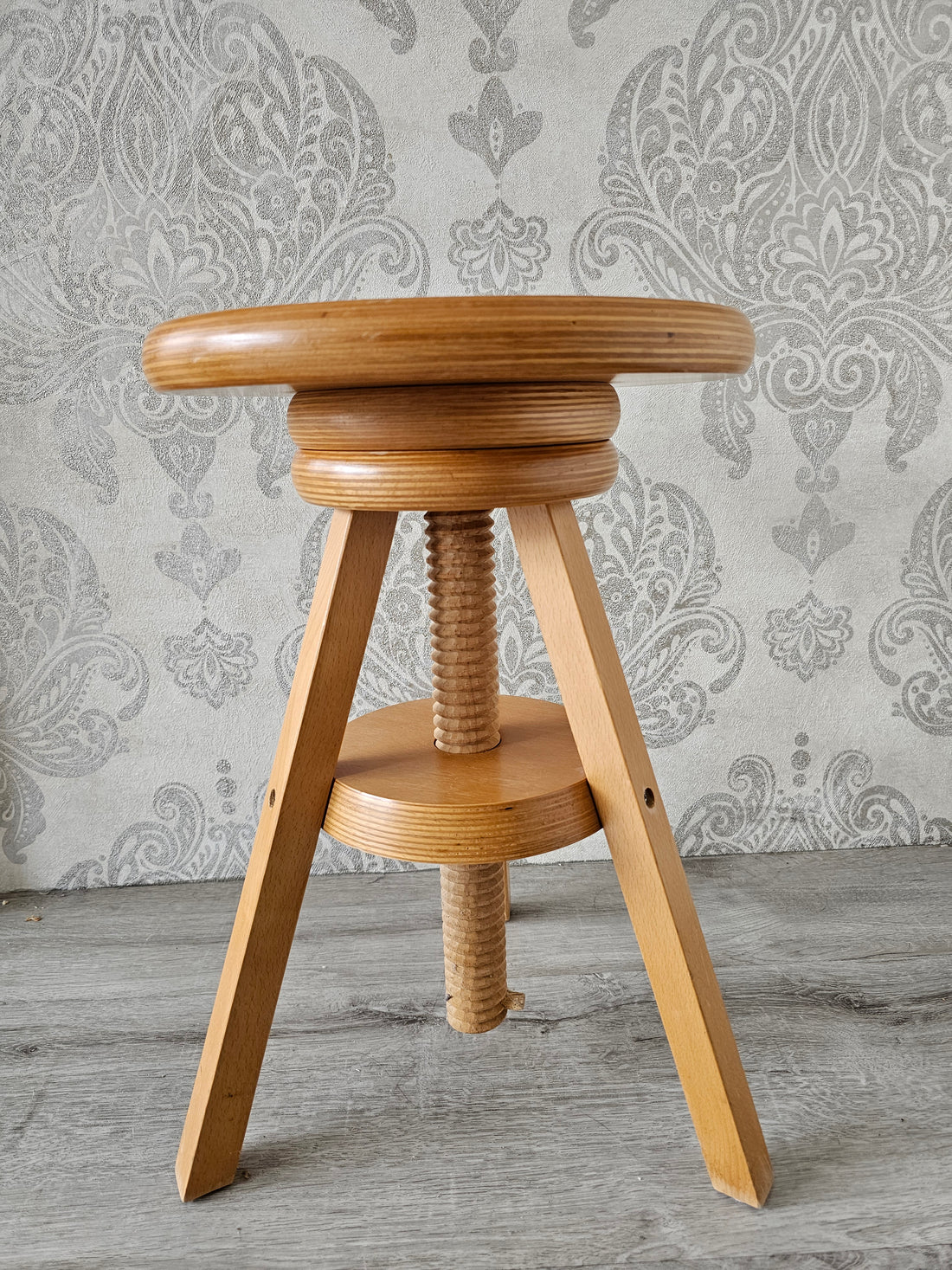 Houten draaikruk piano kruk