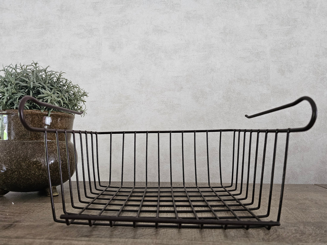 Vintage bruine draadmand