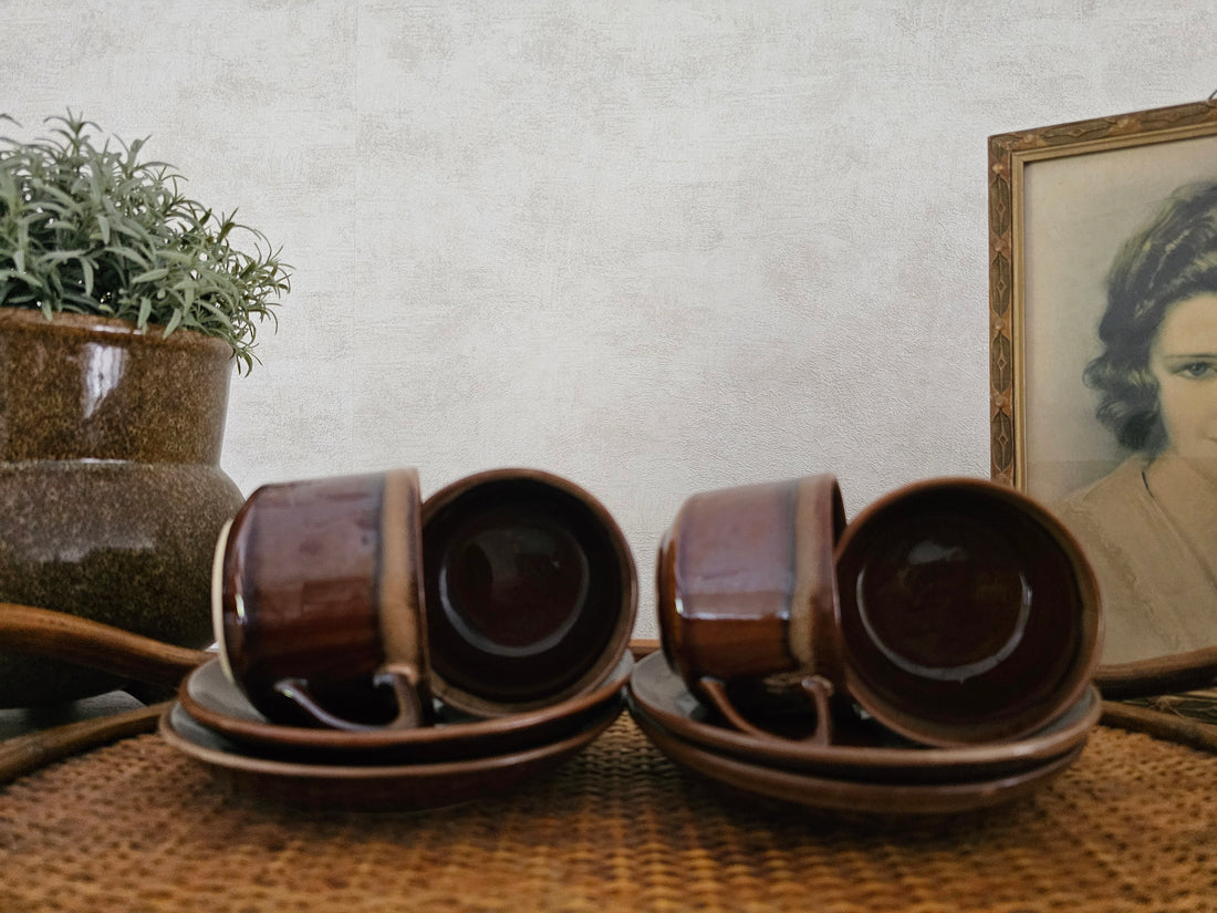 Vintage fat lava kop en schotel