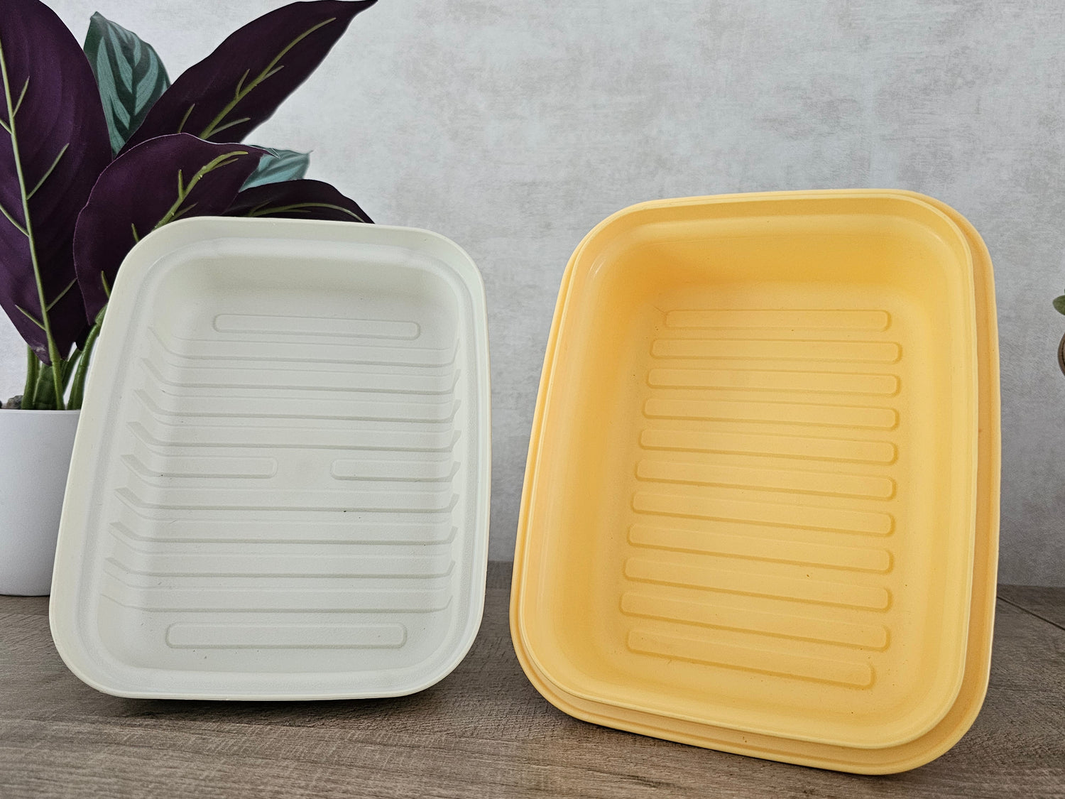 Tupperware kornuit kaasdoos geel