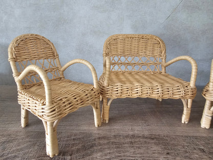 Fleur Barbie rotan (tuin) stoelen en bank