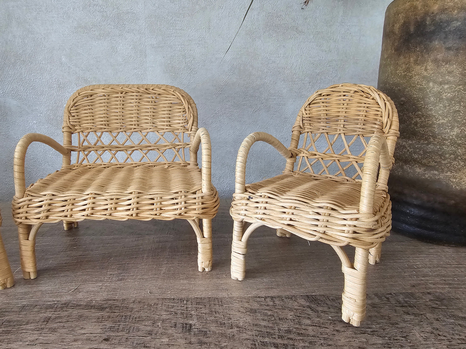 Fleur Barbie rotan (tuin) stoelen en bank