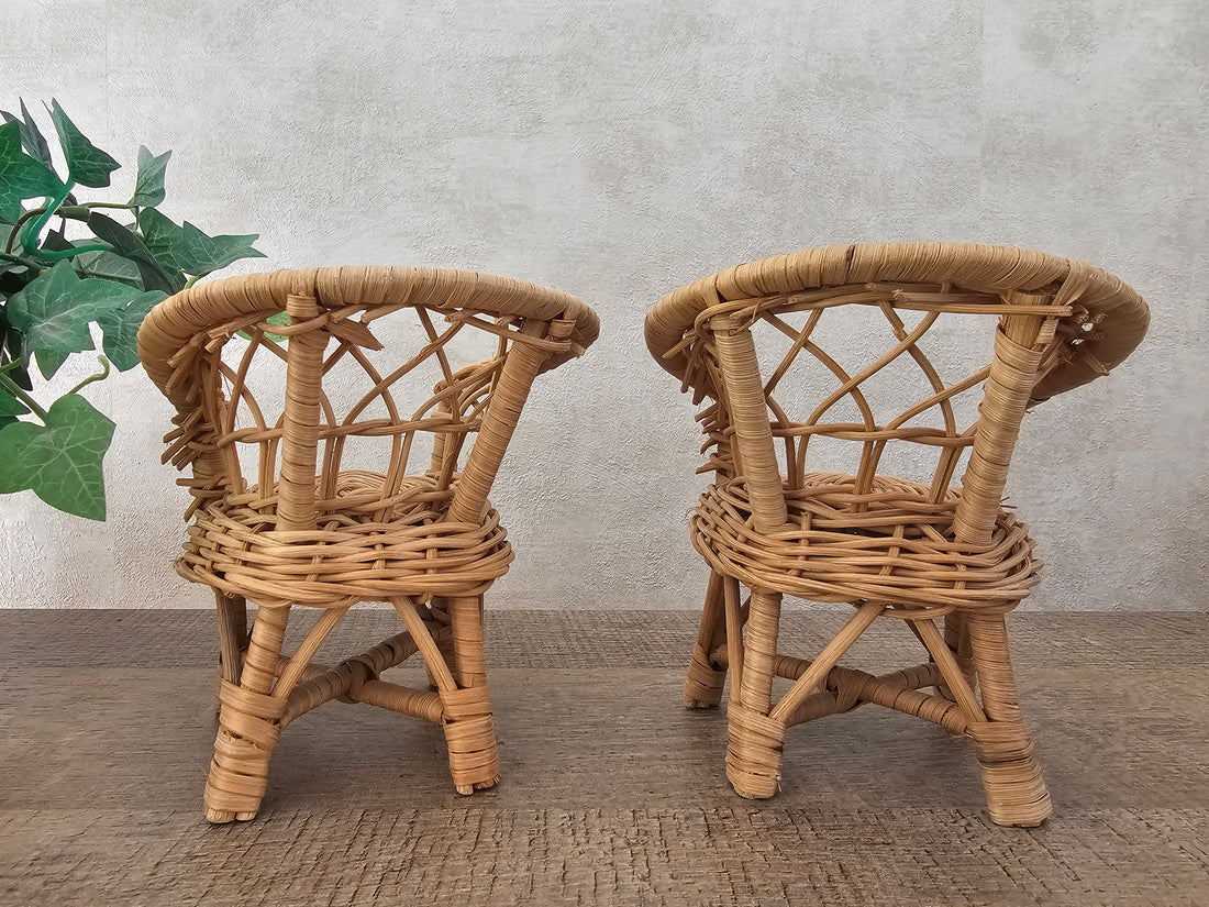 Barbie Fleur rotan set stoelen + tafel