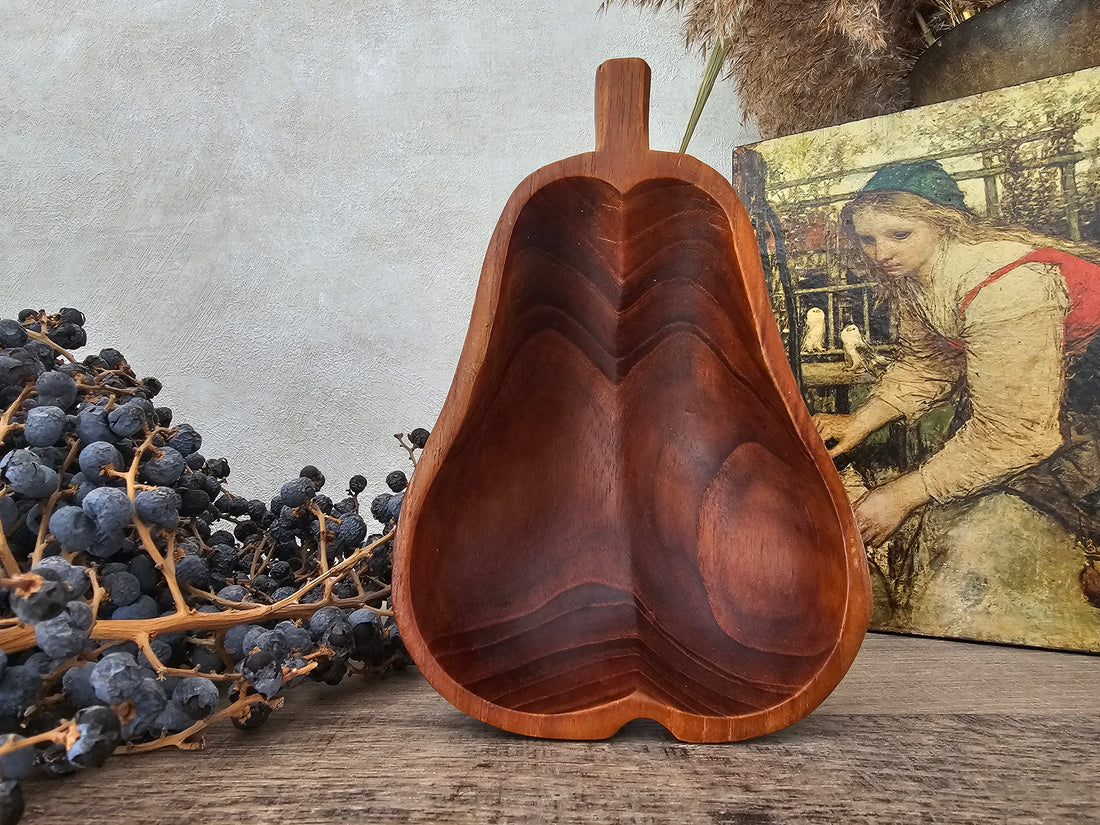 Houten snackschaal "peer"