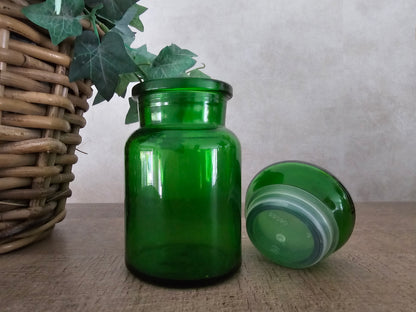 Apothekerspot groen glas 14 cm