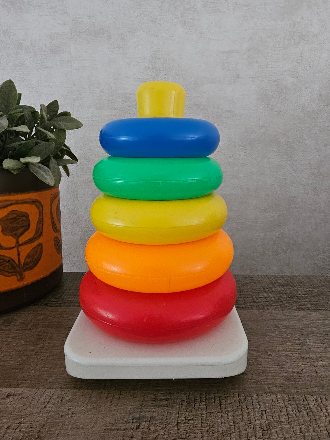 Fisher price vintage speelgoed stapelringen