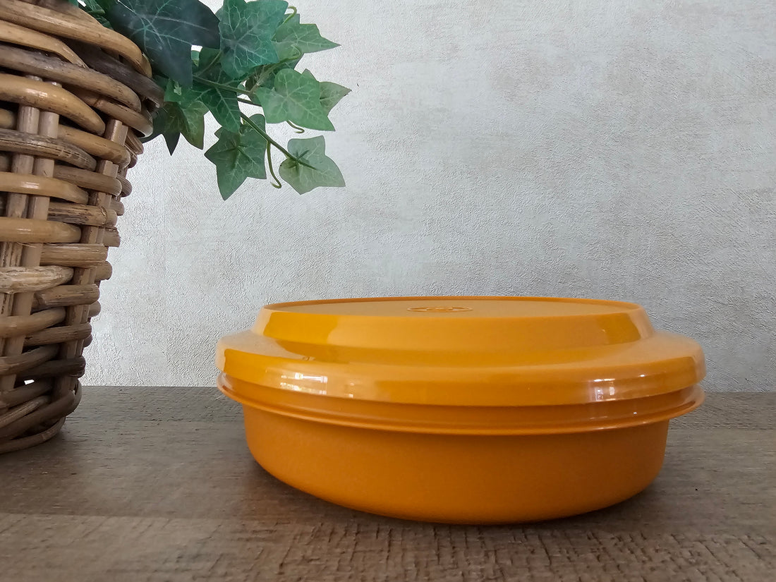 Tupperware oranje (koek) trommel