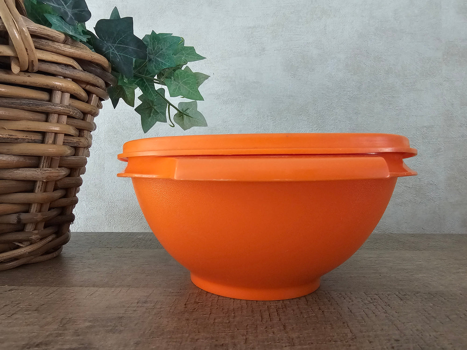 Tupperware oranje trommel zonnedeksel