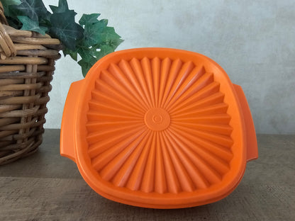 Tupperware oranje trommel zonnedeksel