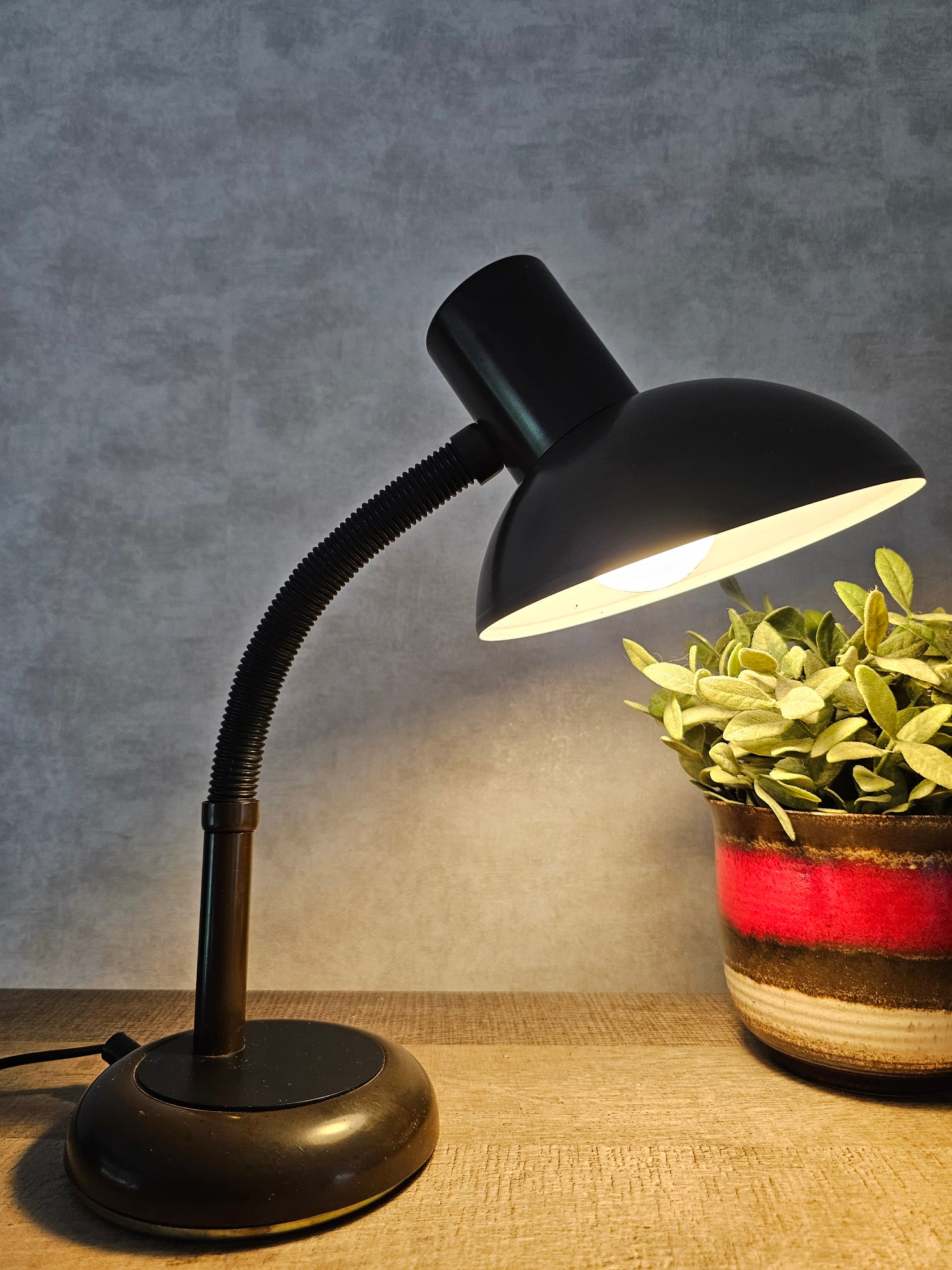 Bureaulamp bruin metaal