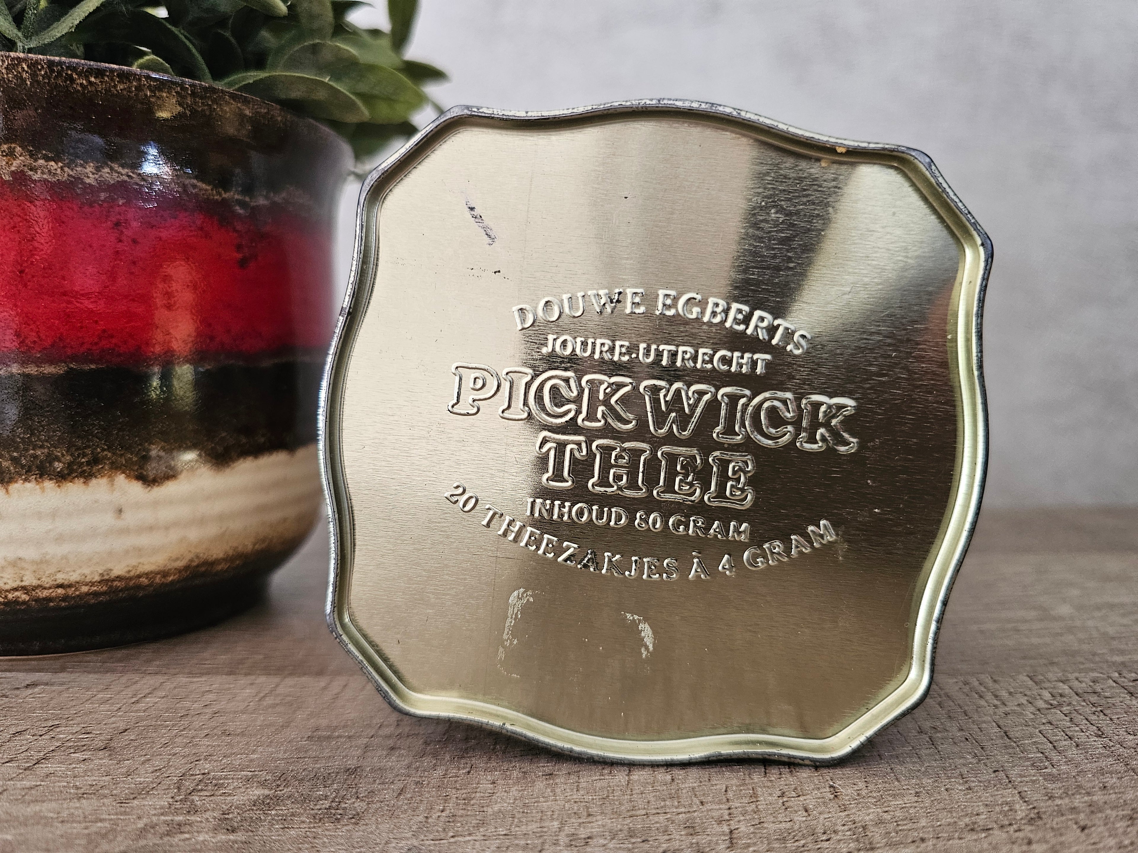 Douwe Egberts Pickwick thee blik groen