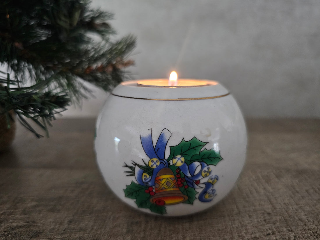 Waxinelichthouder kerst "kerstbel"