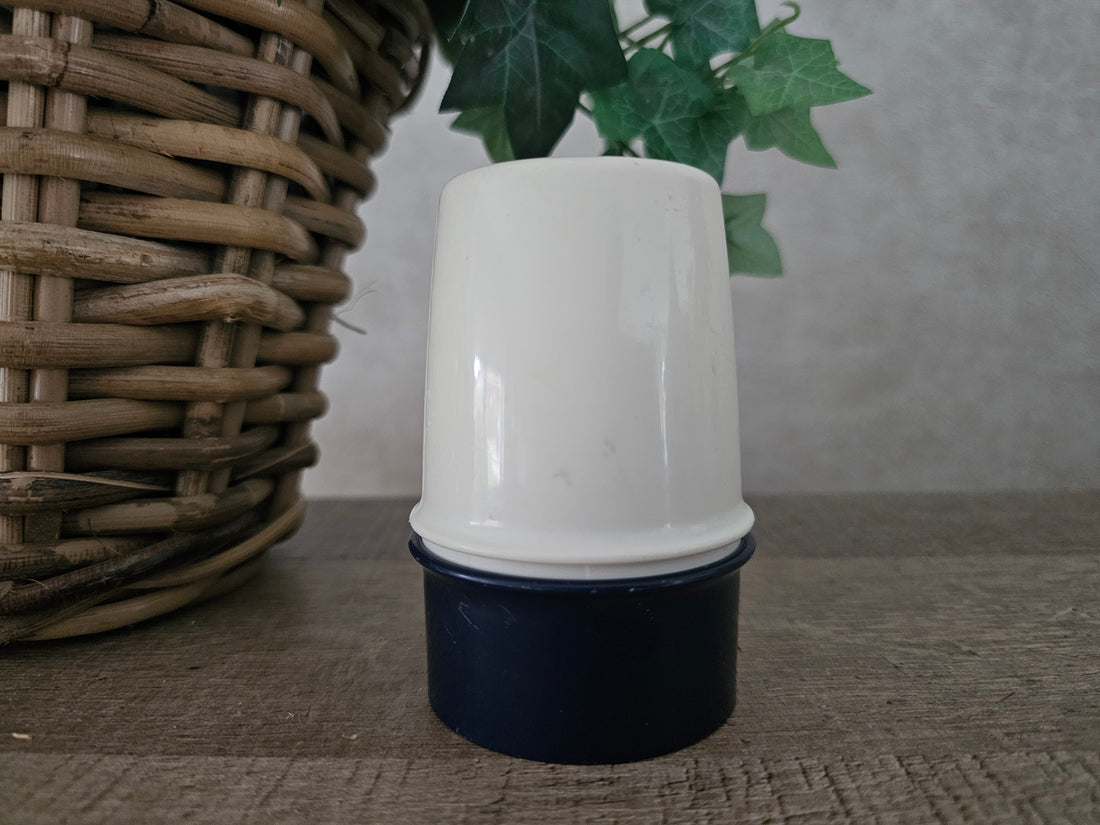 Tupperware eierdop blauw wit