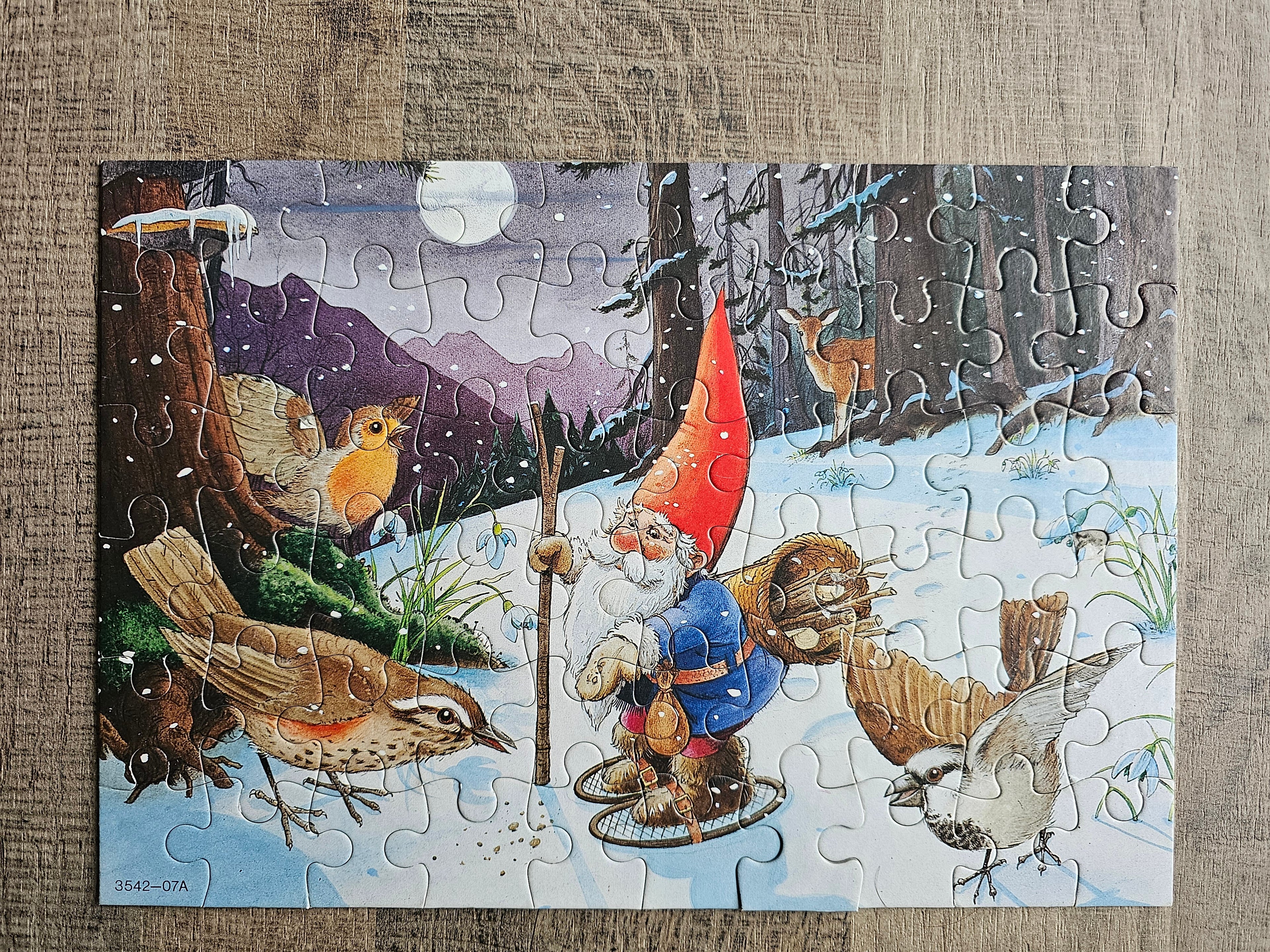 Rien Poortvliet David de kabouter winter puzzels