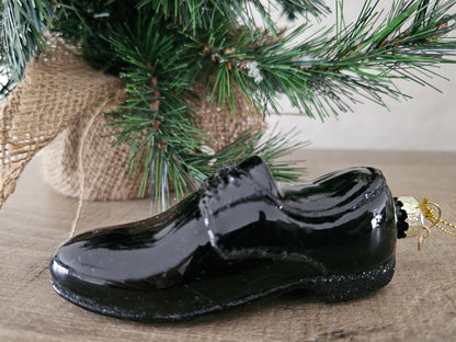 Retro kerstbal schoen dame en heer