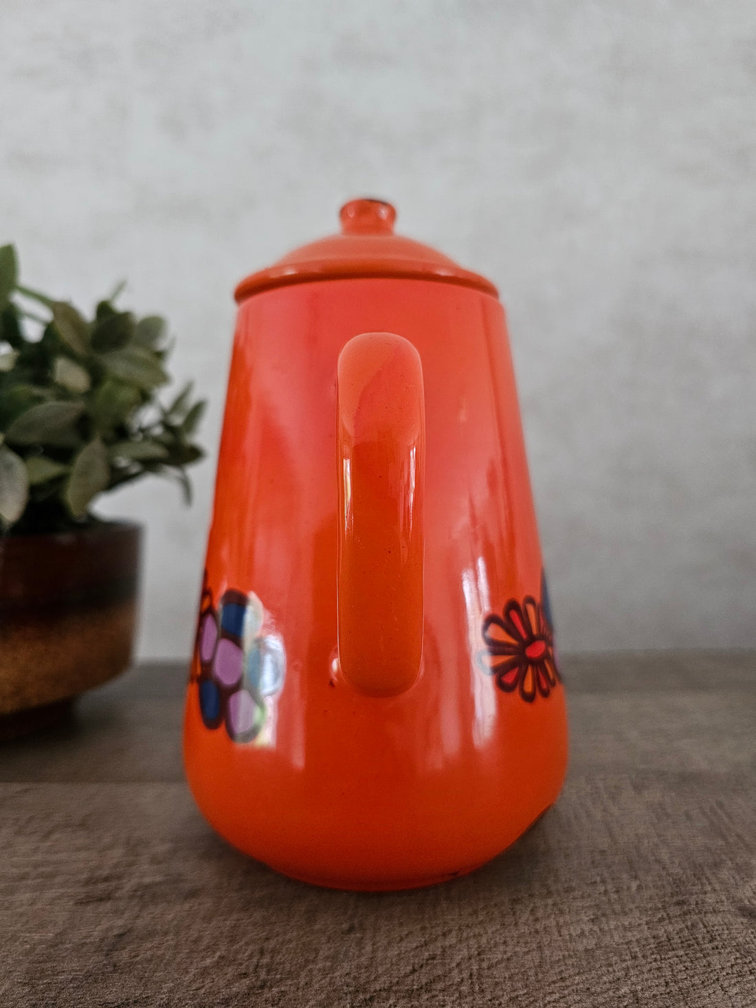 Vintage Brabantia koffiepot met bloemenpatroon Diane