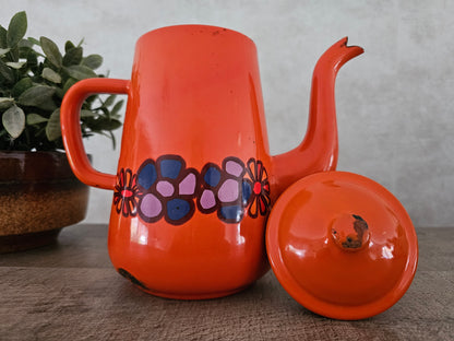 Vintage Brabantia koffiepot met bloemenpatroon Diane