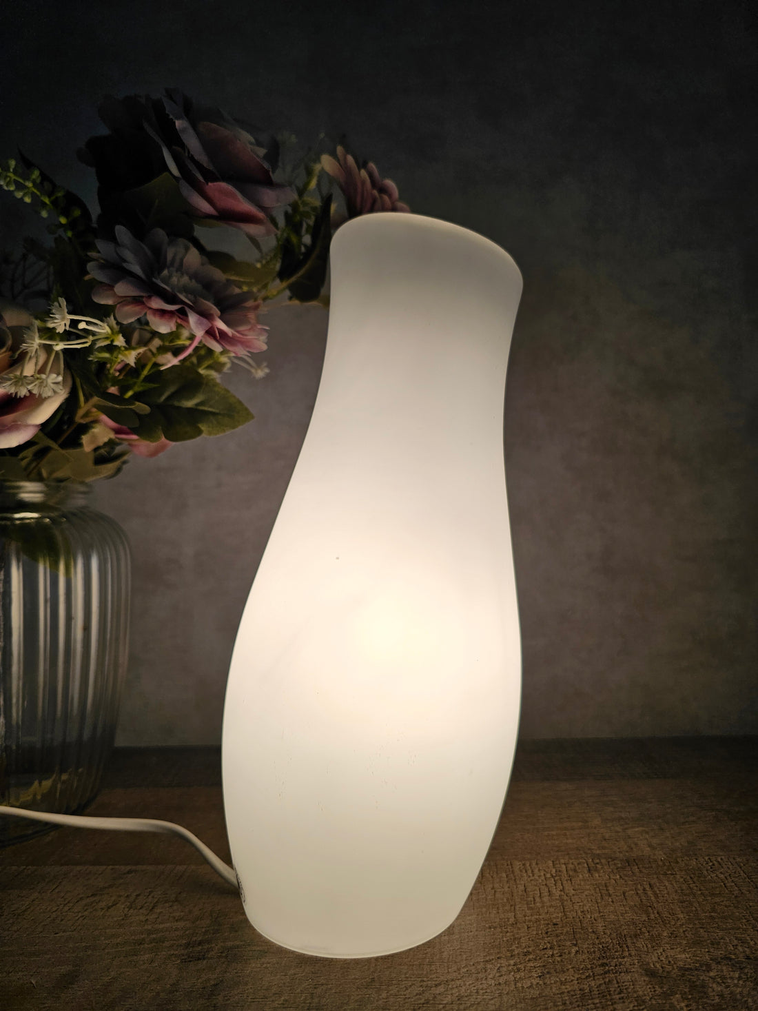 Ikea witte glazen lamp Mylonit