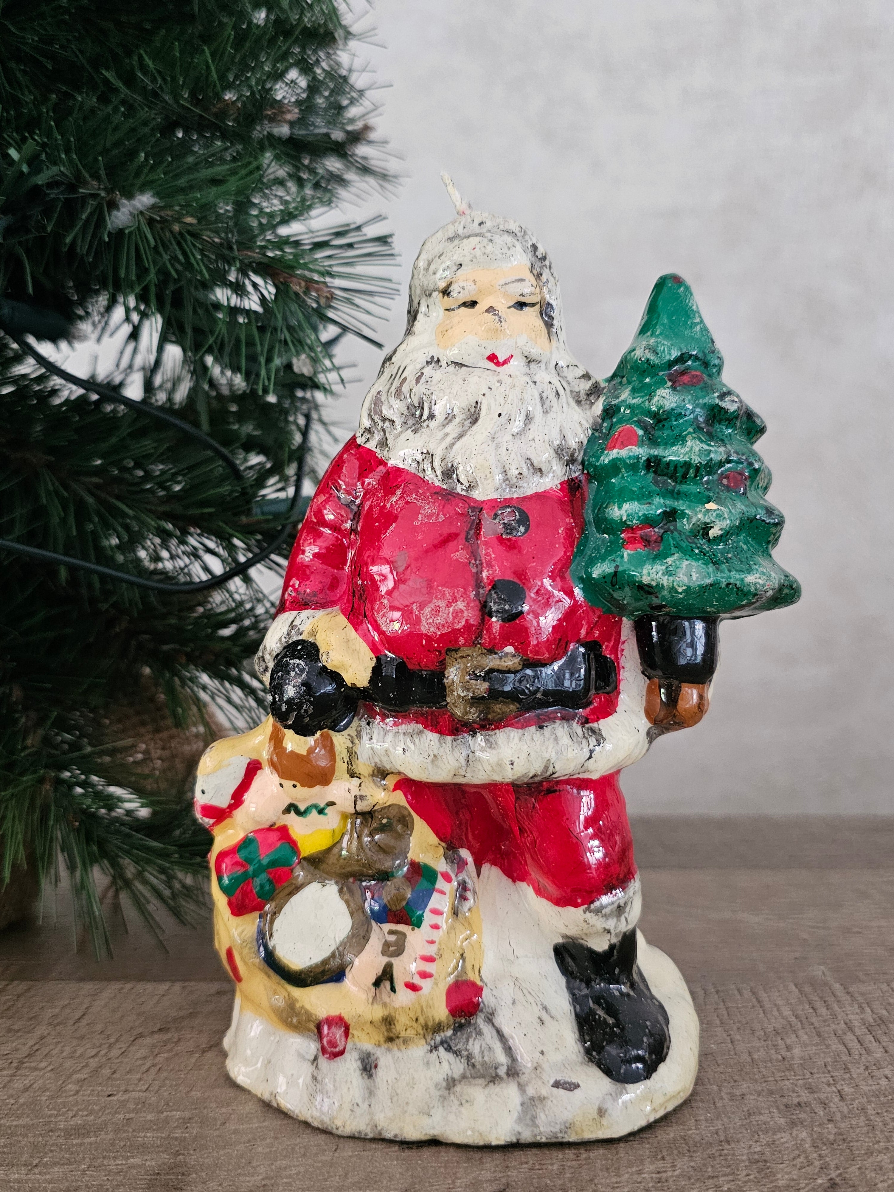 Kerstman vintage kaars