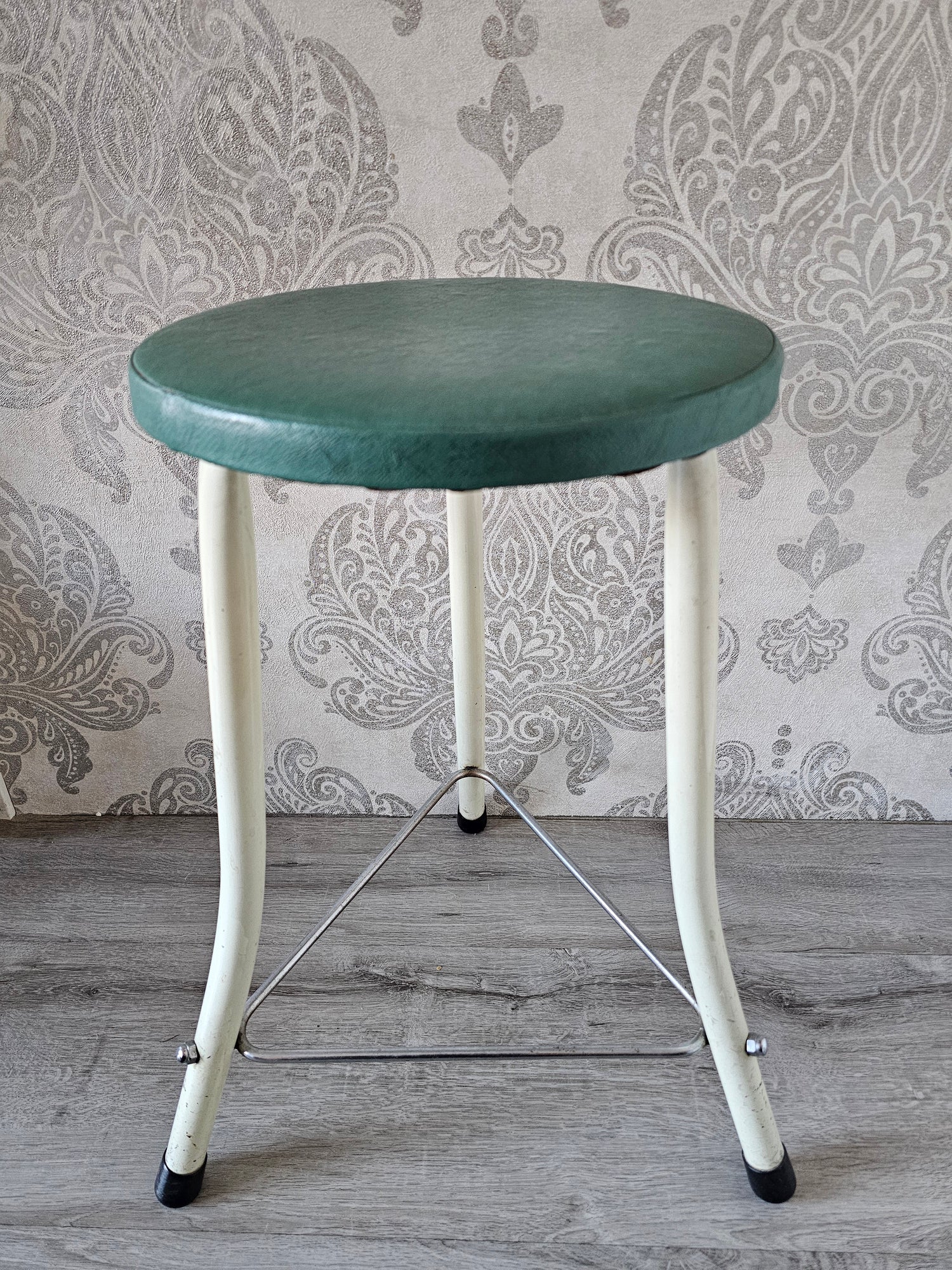 Vintage Brabantia kruk groene zitting