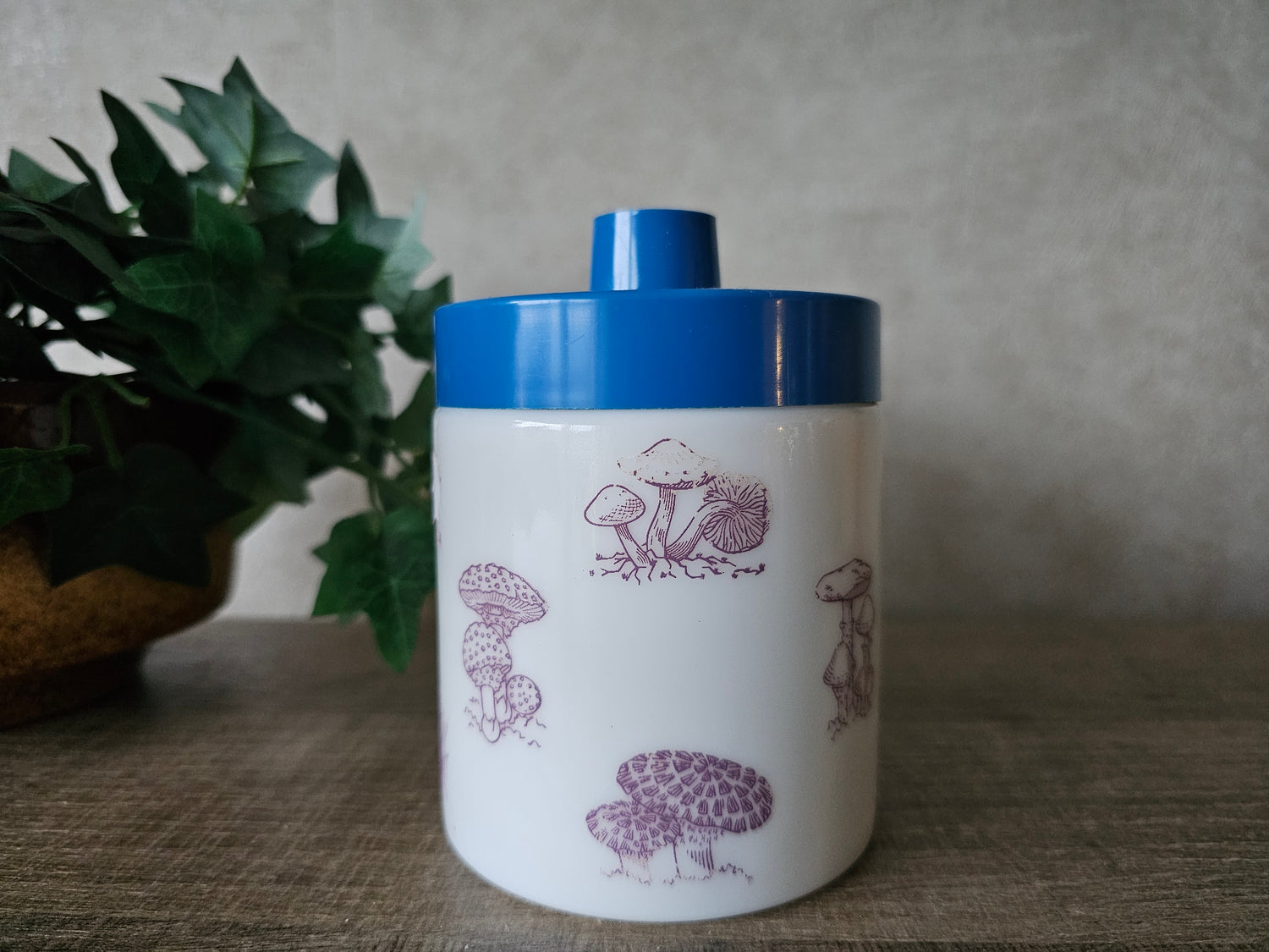 Opaline vintage voorraad pot blauw