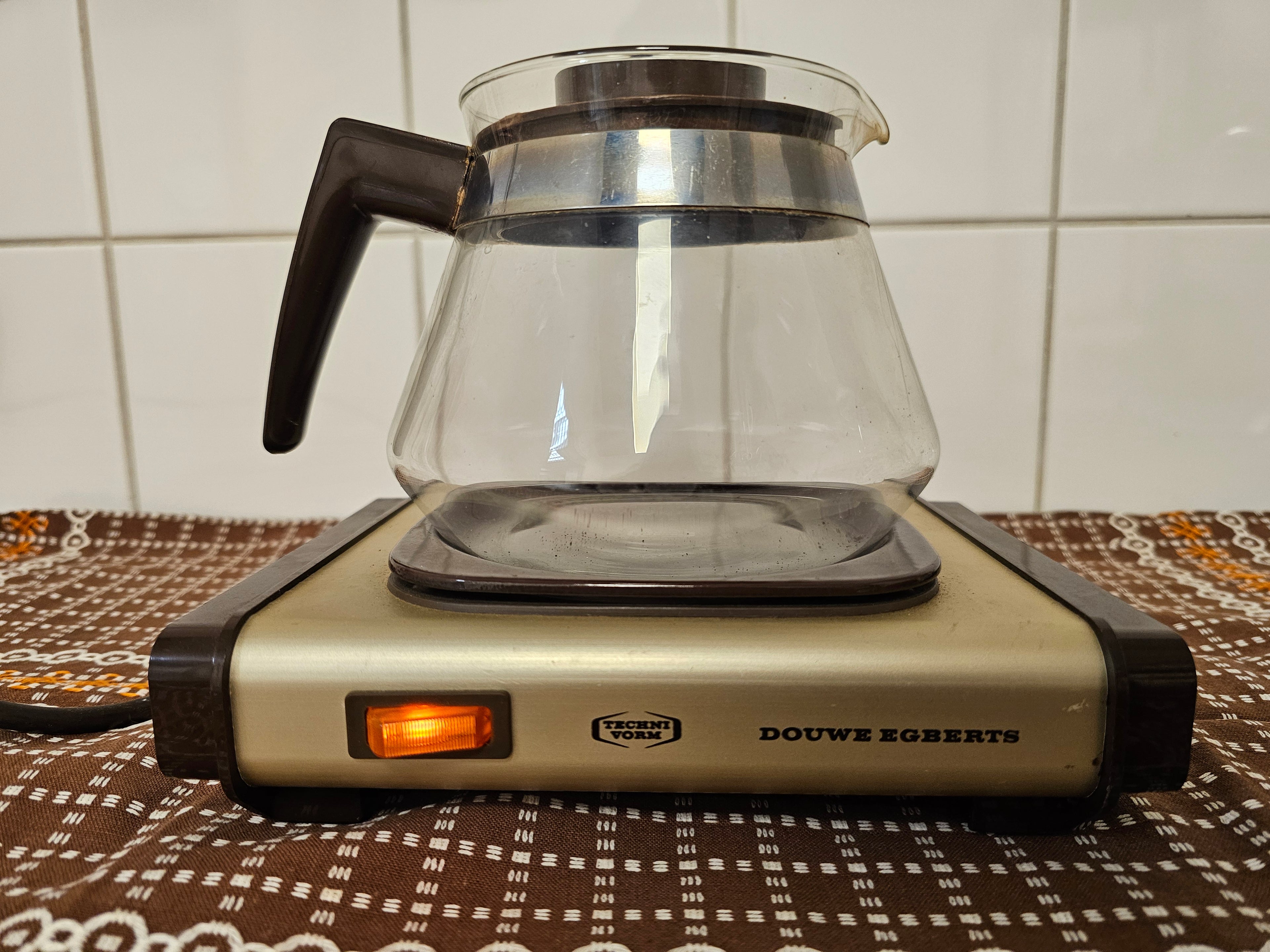 Douwe Egberts Technivorm warmhoudplaatje goudkleurig