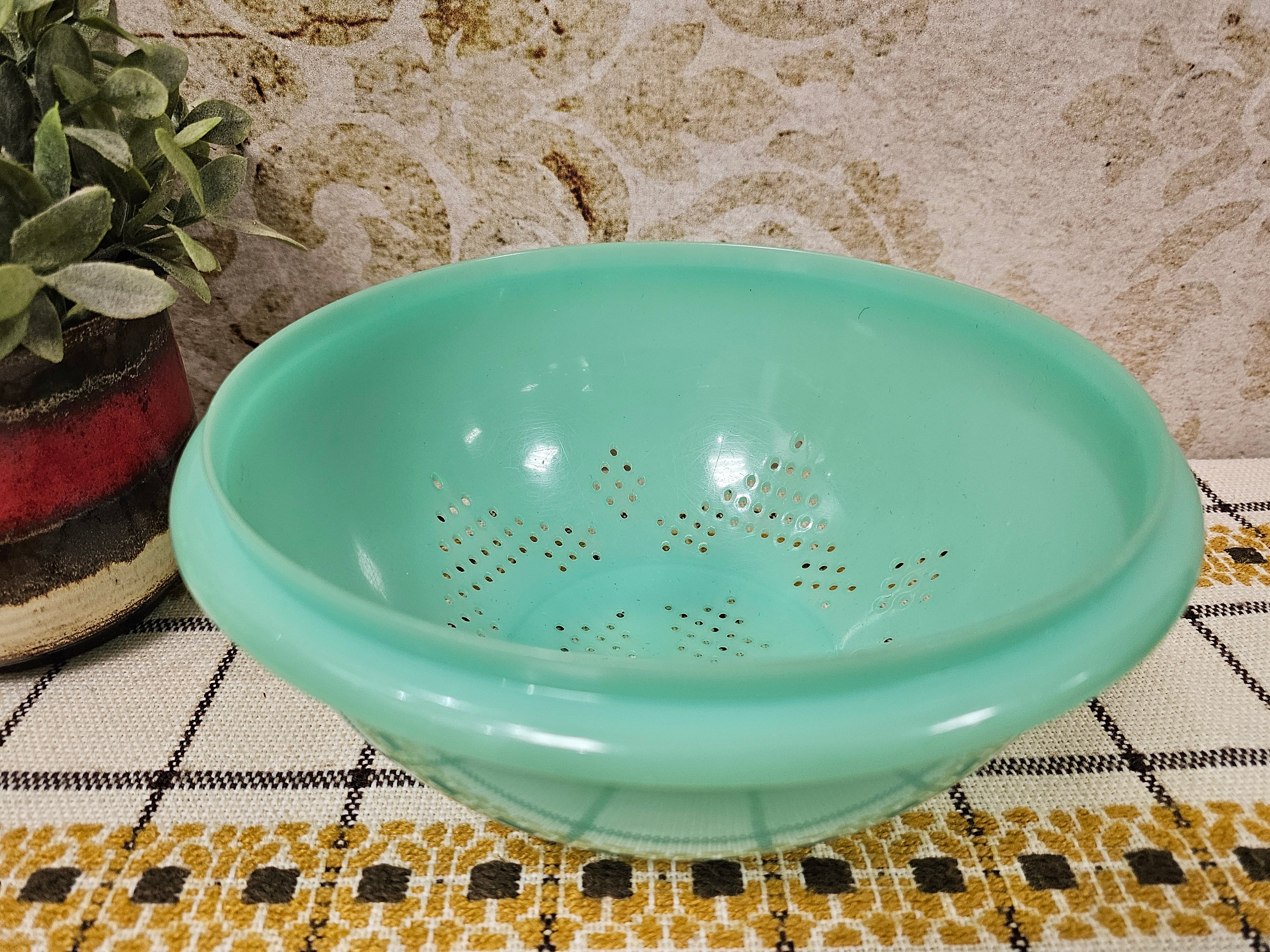 Tupperware vintage mintgroen vergiet