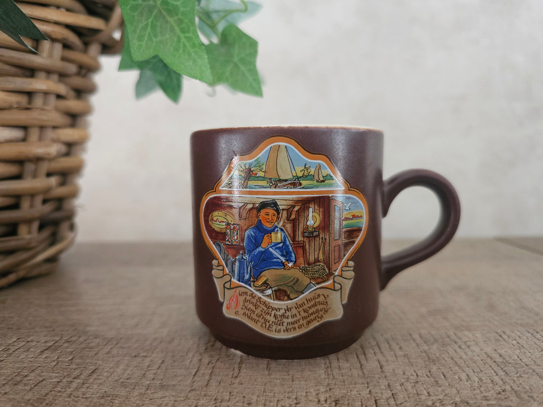 Douwe Egberts Villeroy Boch koffie beker " Siem de schipper"