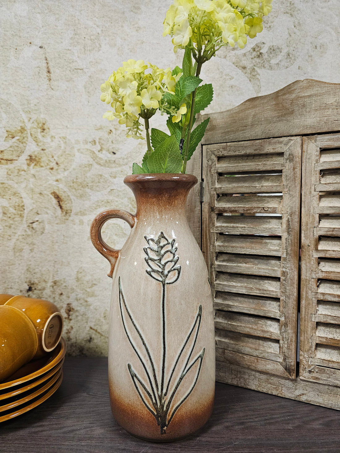 Scheurich Keramiek vaas met oor 493-27