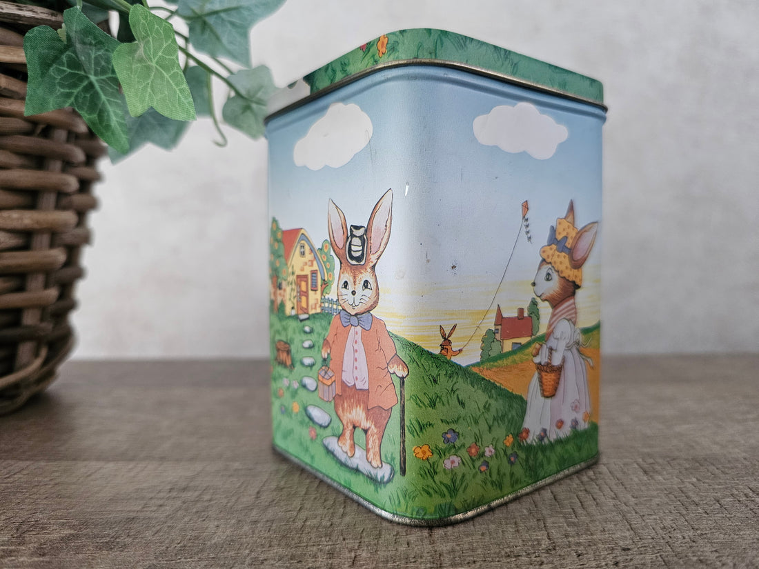 Pasen blikje met haasjes