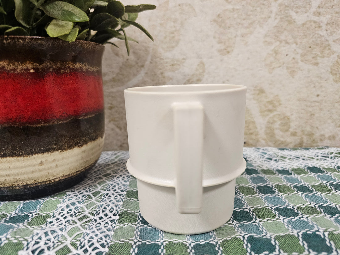 Tupperware koffie beker cremekleur